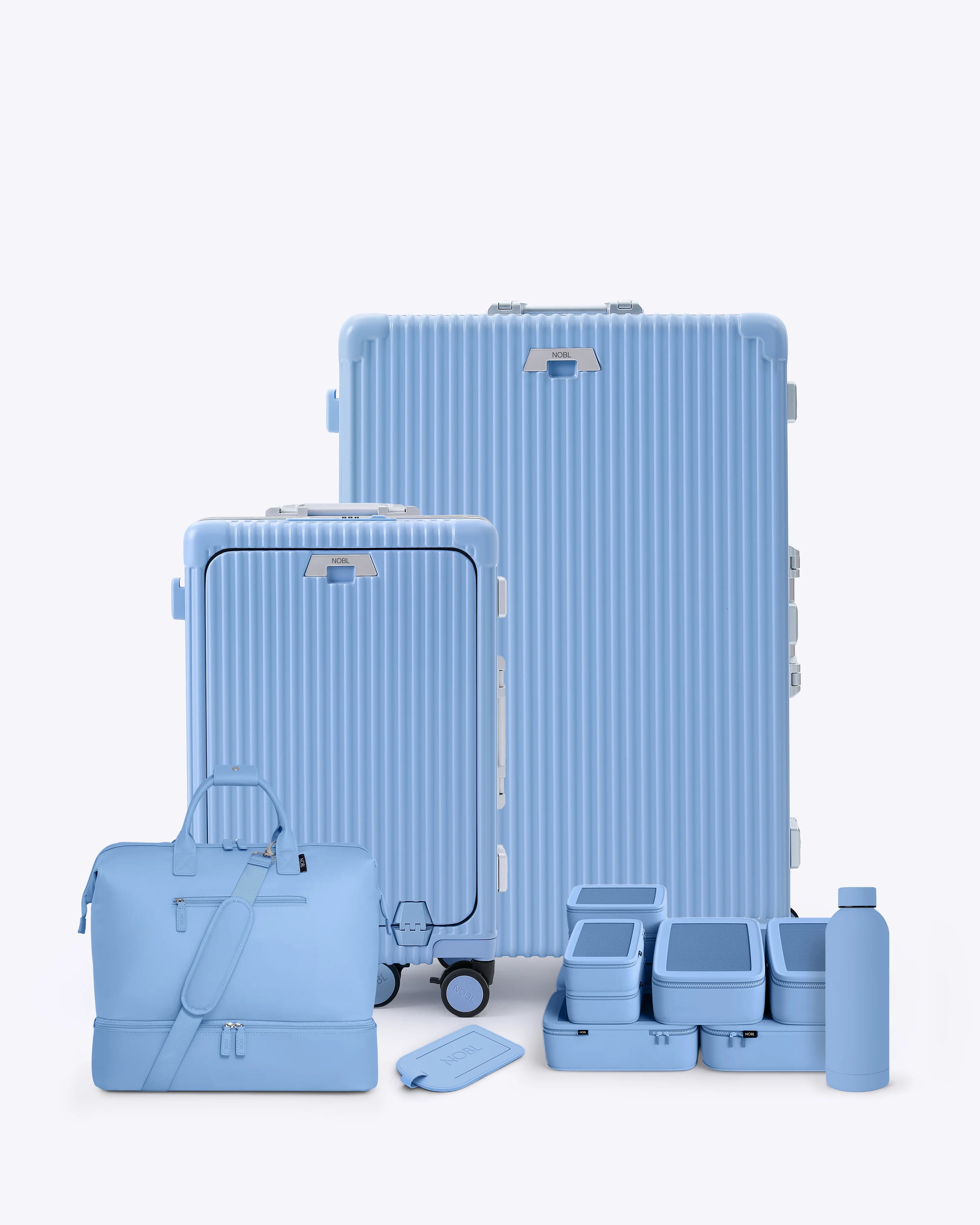 Ice Blue NOBL luggage bundle with four free gifts
